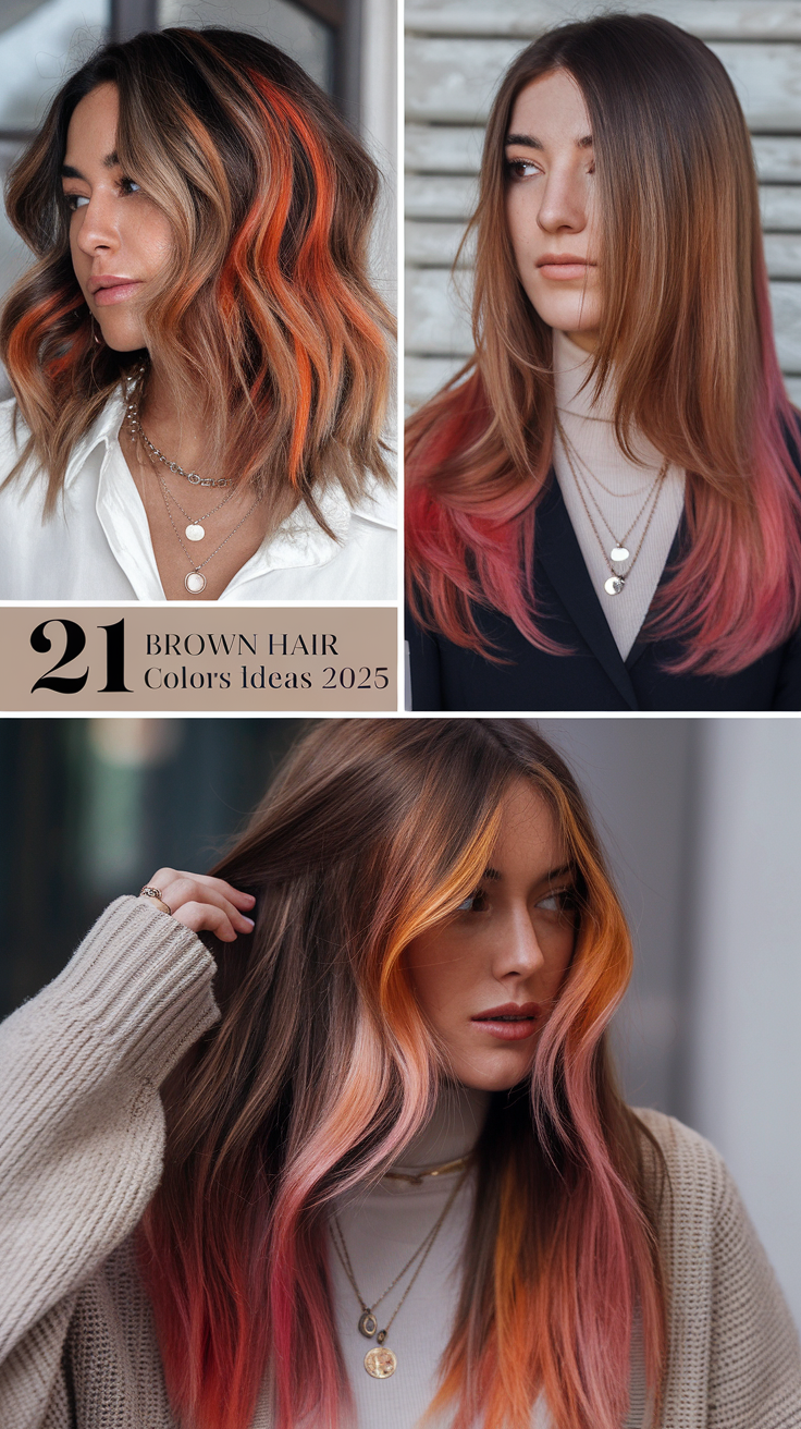 Top 21 Brown Hair Colors Ideas for 2025: Dark, Light, Brunettes & Highlights