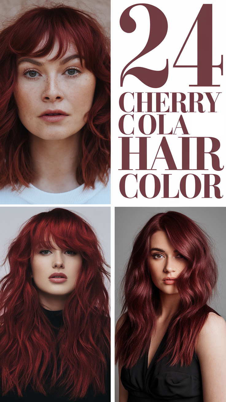 Cherry Cola Hair Color 2025: Top 24 Ideas for All Skin Tones and Hair Types