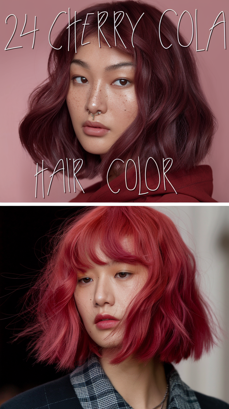 Cherry Cola Hair Color 2025: Top 24 Ideas for All Skin Tones and Hair Types