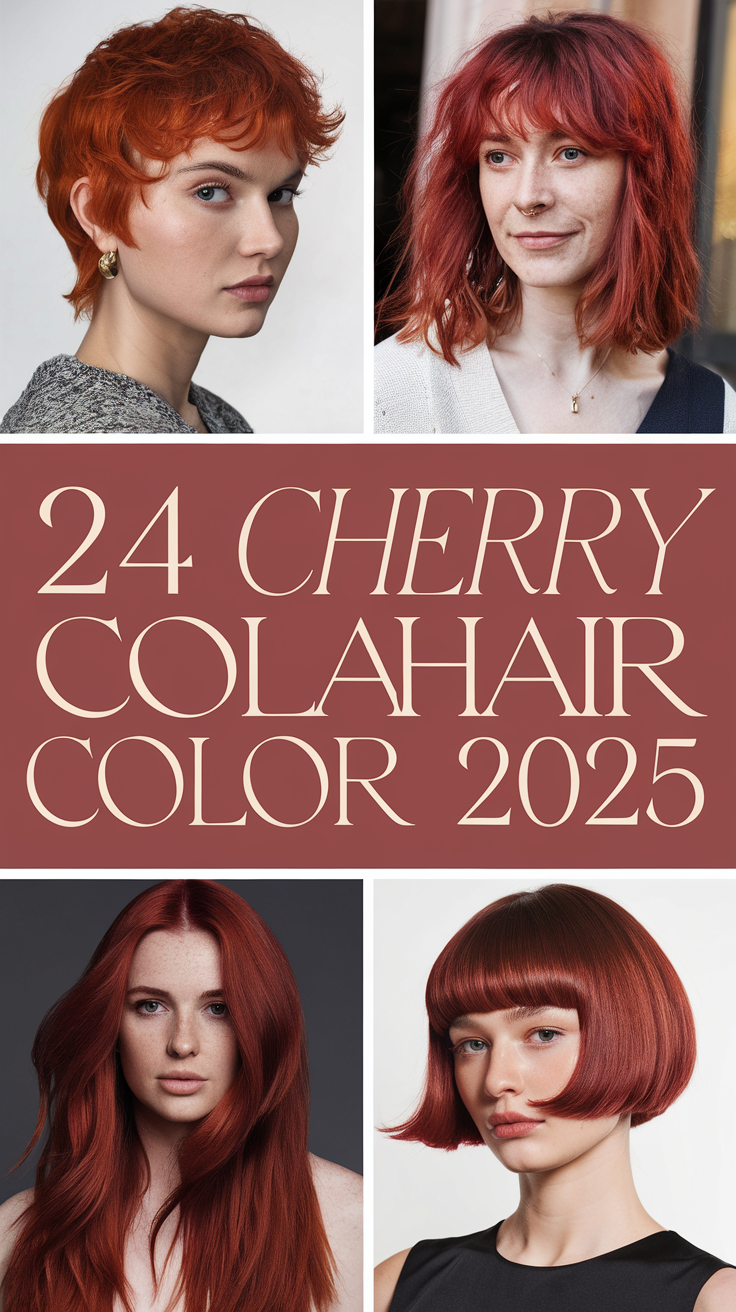 Cherry Cola Hair Color 2025: Top 24 Ideas for All Skin Tones and Hair Types