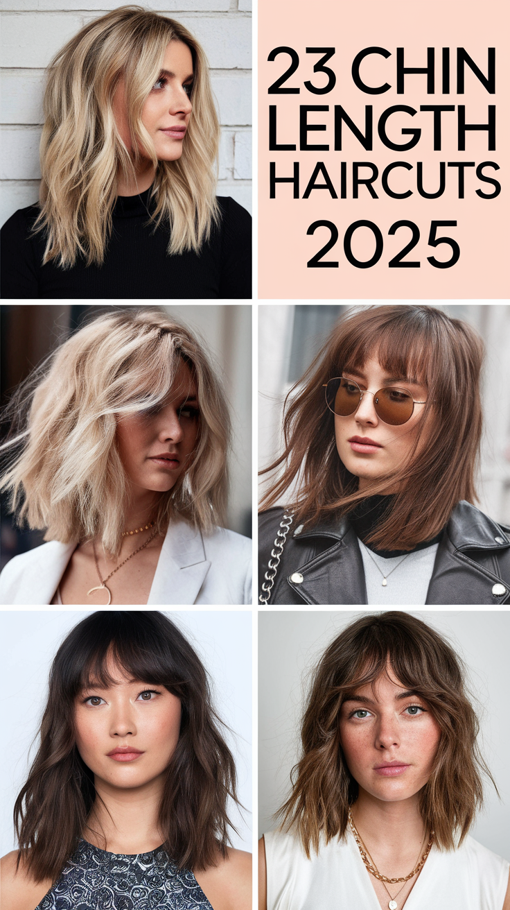 Chin Length Haircuts 2025: Top 23 Stylish Ideas for Every Hair Type and Face Shape