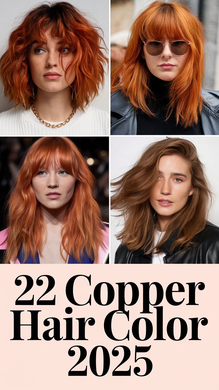 22 Inspiring Copper Hair Color Ideas for 2025: Natural, Ginger, and Rich Tones