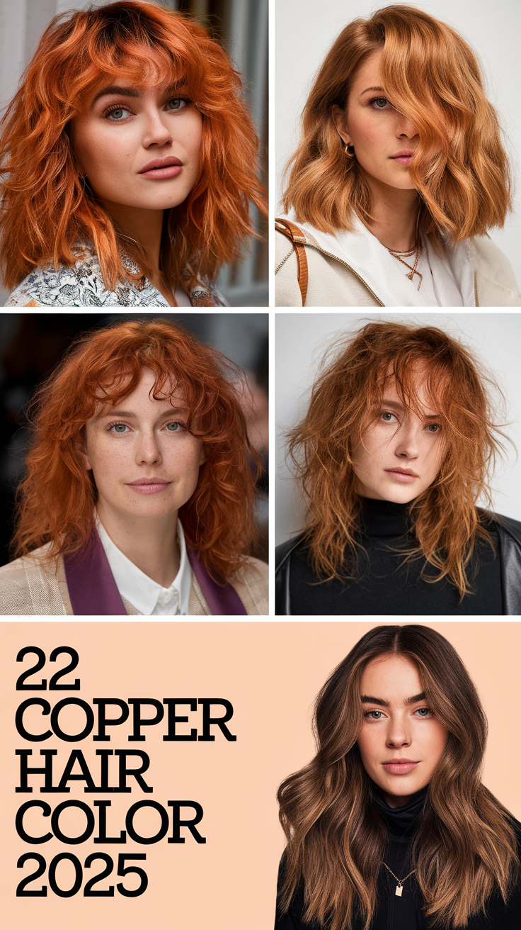 22 Inspiring Copper Hair Color Ideas for 2025: Natural, Ginger, and Rich Tones