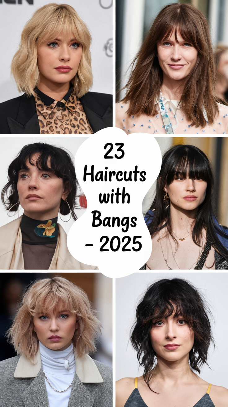 23 Ideas Trendy Haircuts with Bangs for 2025: Styles for Every Length and Texture