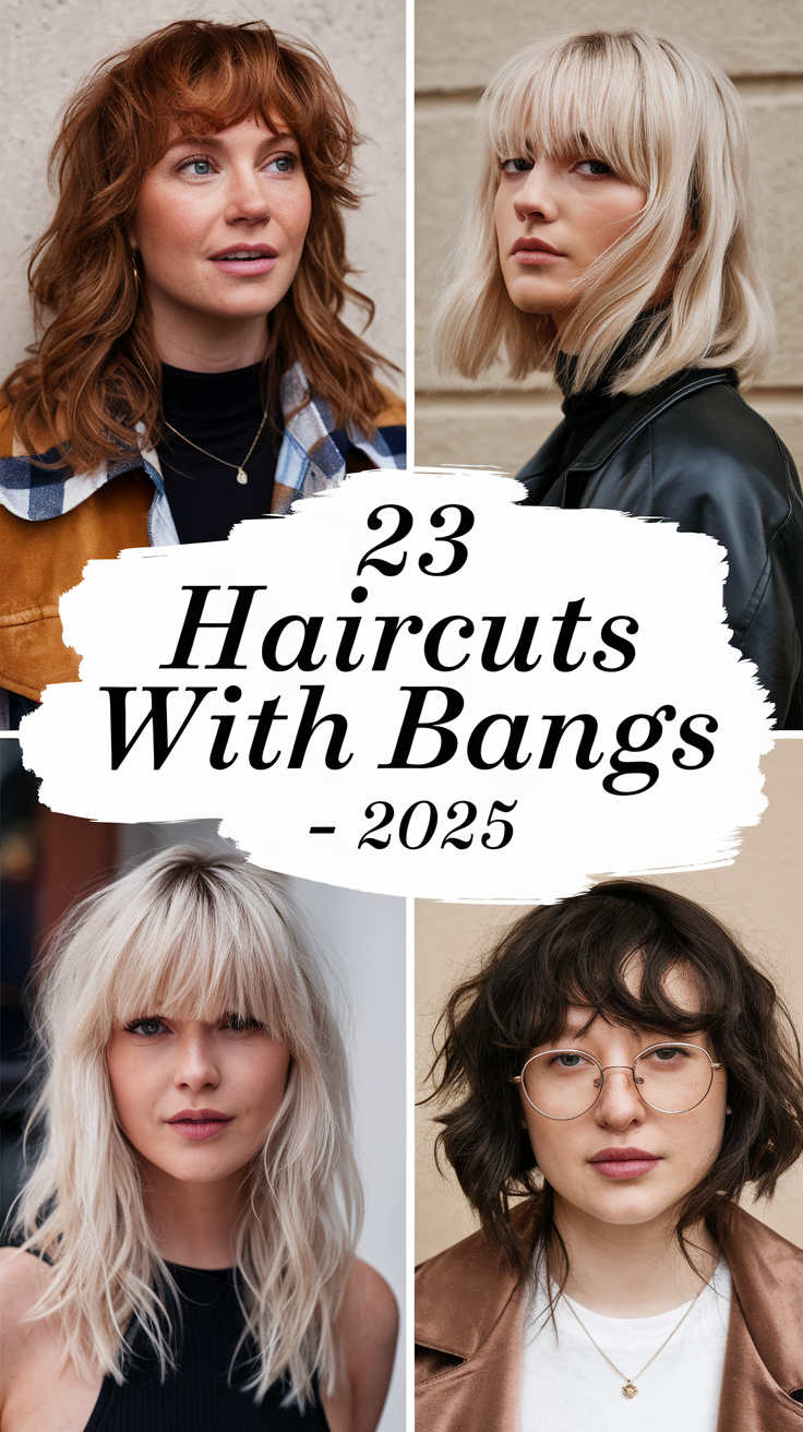 23 Ideas Trendy Haircuts with Bangs for 2025: Styles for Every Length and Texture