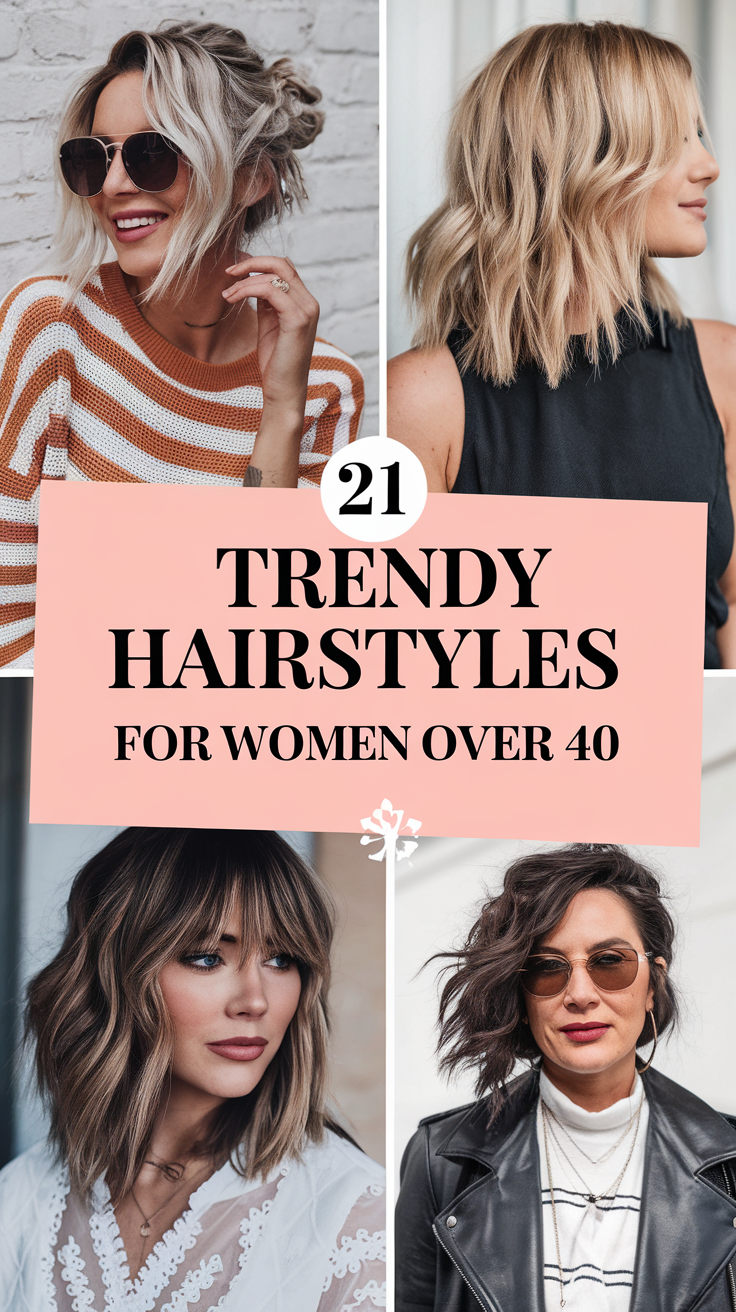 Trendy Hairstyles for Women Over 40 in 2025: 21 Flattering Ideas for All Hair Lengths