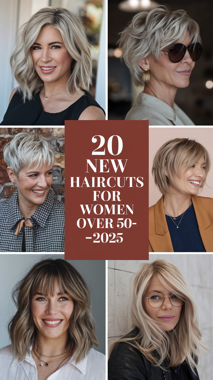 New Haircuts for Women Over 50 in 2025: Chic, Trendy, and Stylish Ideas