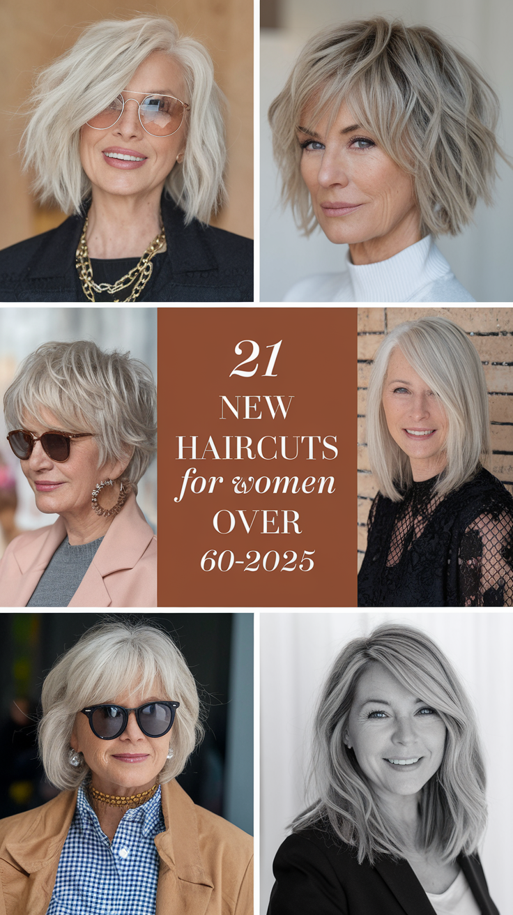 21 Trendy New Ideas Haircuts for Women Over 60 in 2025 – Short, Medium, and Long Styles