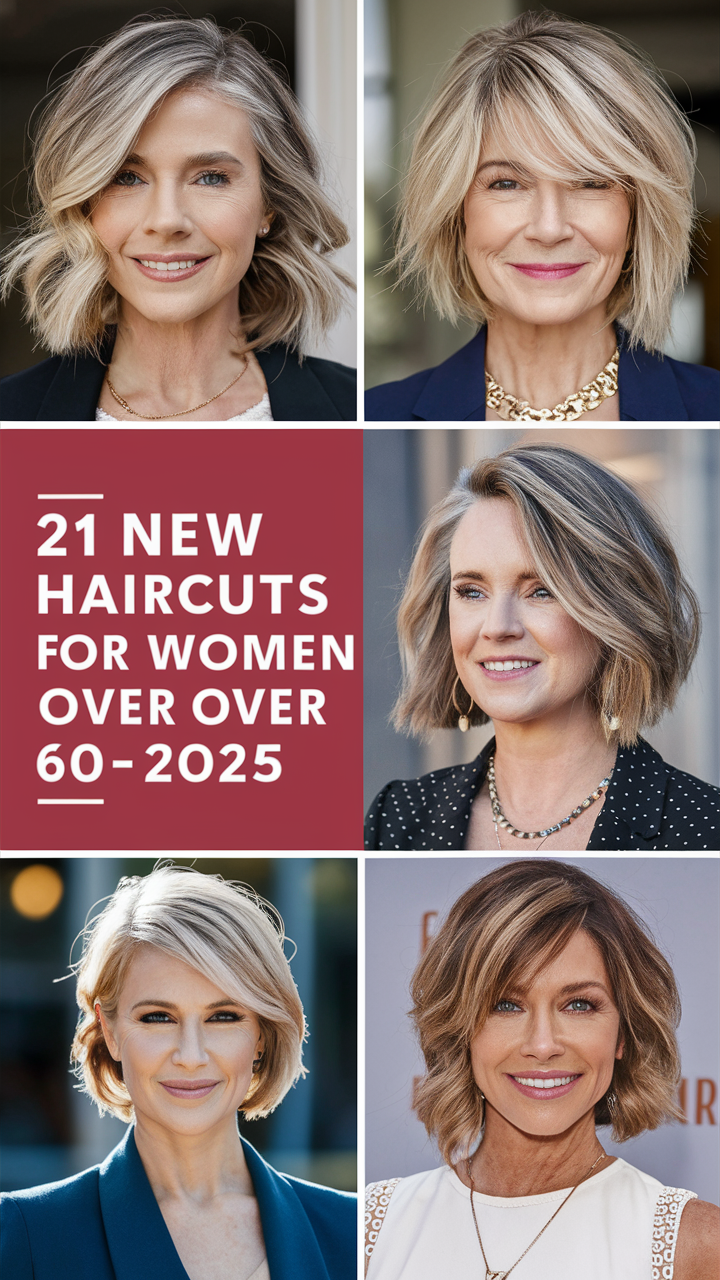 21 Trendy New Ideas Haircuts for Women Over 60 in 2025 – Short, Medium, and Long Styles