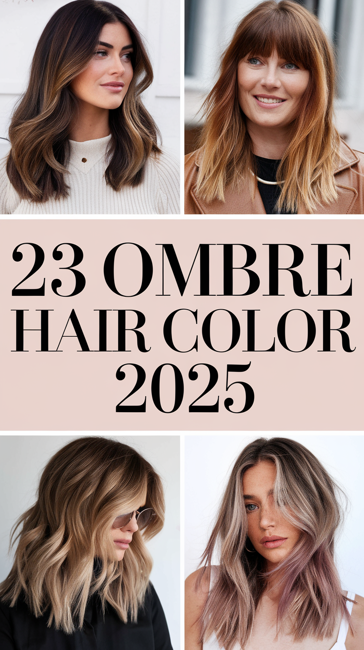 Top 23 Ombre Hair Color Ideas for 2025: Trendy Looks for All Hair Types and Lengths