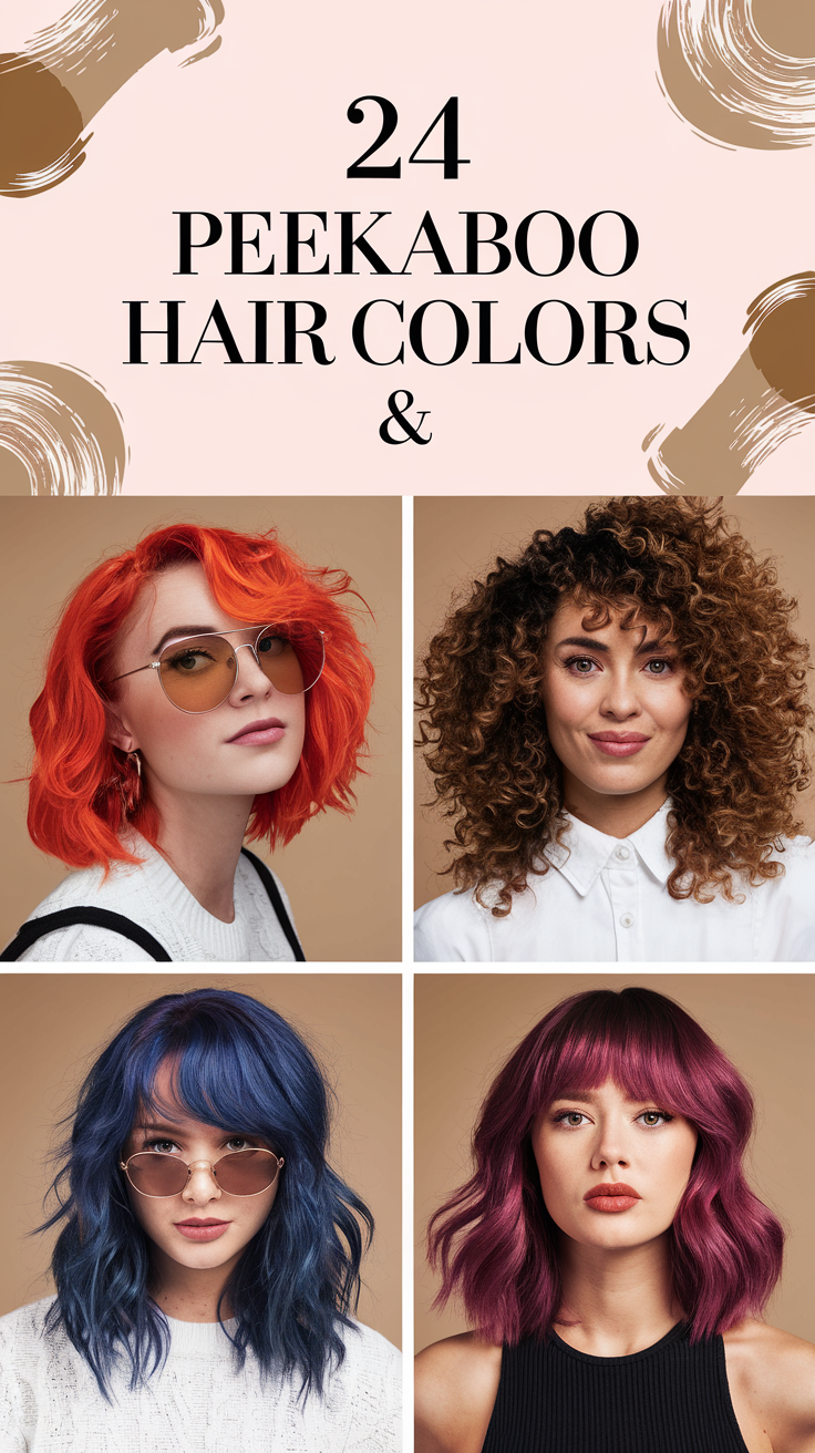 Top 24 Peekaboo Hair Colors for 2025: Bold, Subtle, and Creative Color Ideas