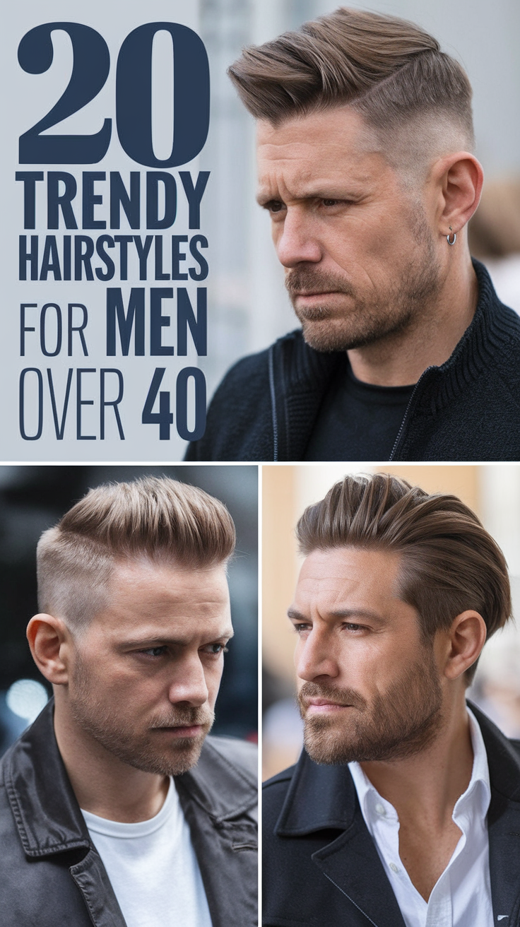 Top 20 Trendy Hairstyles for Men Over 40 in 2025: Short, Long, and Wavy Styles