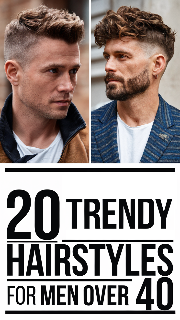 Top 20 Trendy Hairstyles for Men Over 40 in 2025: Short, Long, and Wavy Styles