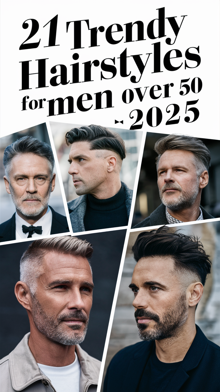 Trendy Hairstyles for Men Over 50 in 2025: 21 Ideas Best Short, Long, and Grey Styles