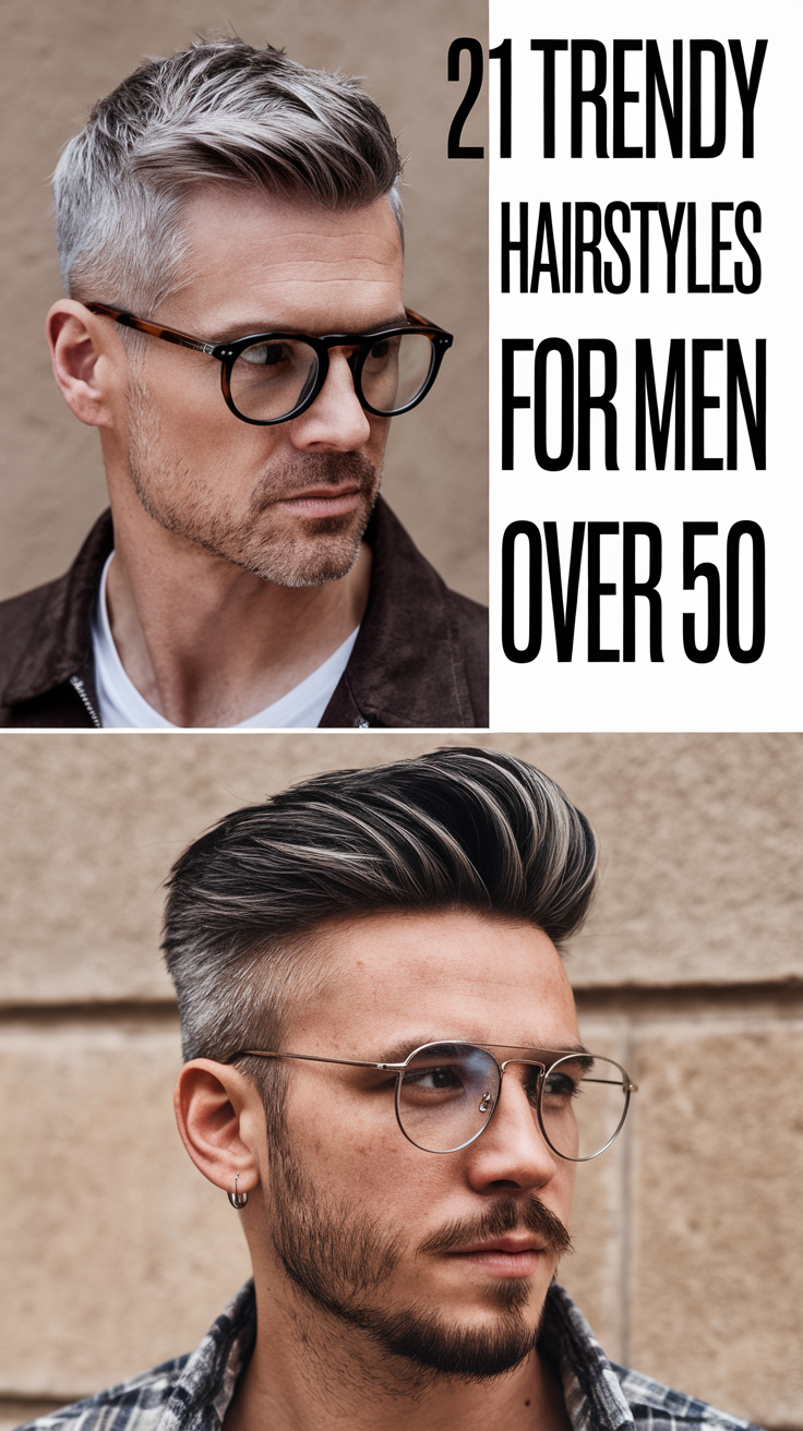 Trendy Hairstyles for Men Over 50 in 2025: 21 Ideas Best Short, Long, and Grey Styles