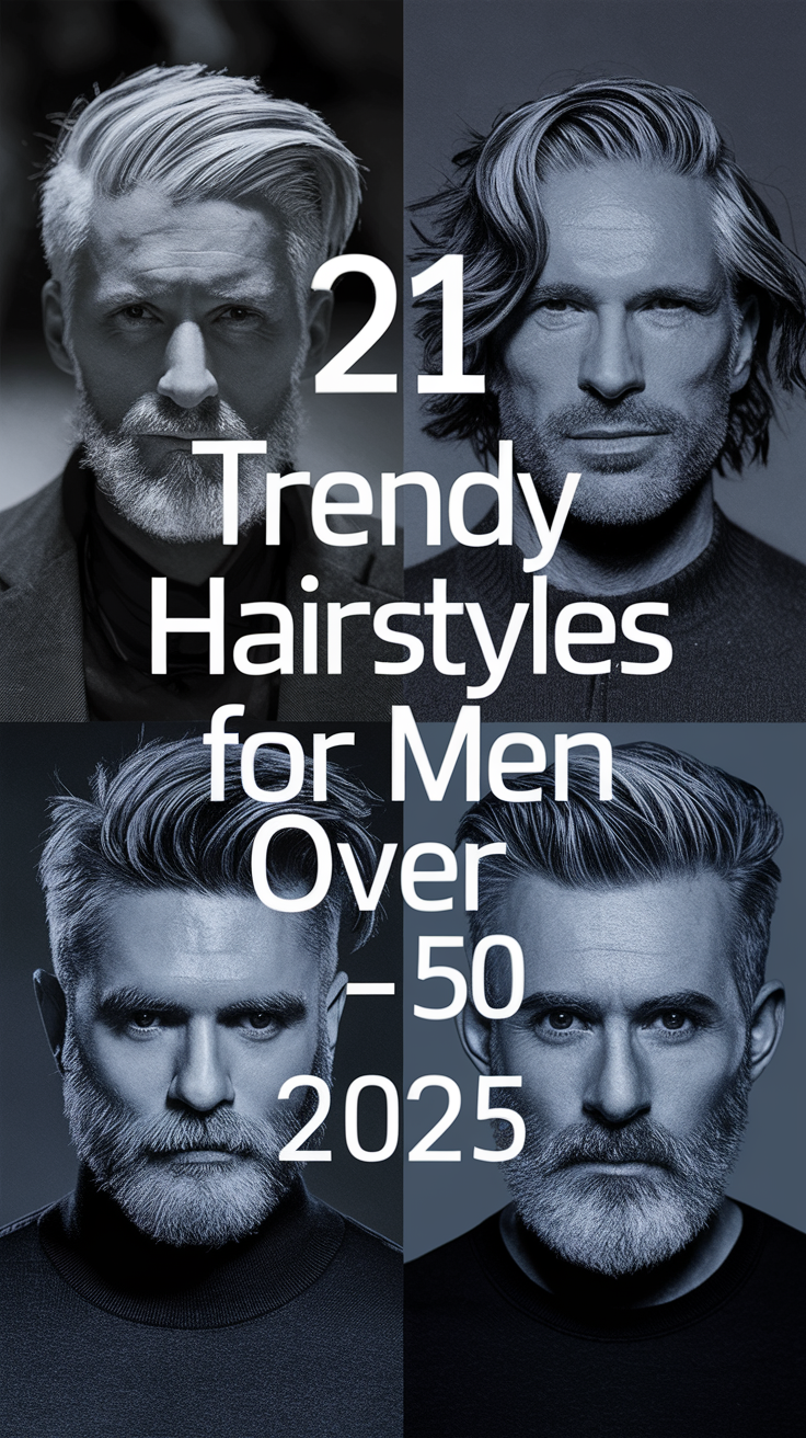 Trendy Hairstyles for Men Over 50 in 2025: 21 Ideas Best Short, Long, and Grey Styles