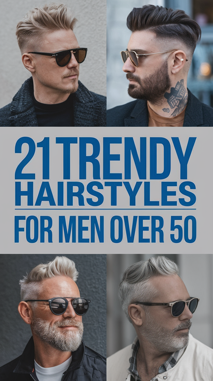 Trendy Hairstyles for Men Over 50 in 2025: 21 Ideas Best Short, Long, and Grey Styles