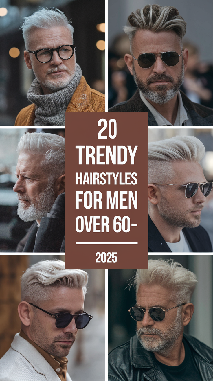 Trendy Hairstyles for Men Over 60 - 2025: 21 Popular Short, Long, and Thinning Hair Ideas