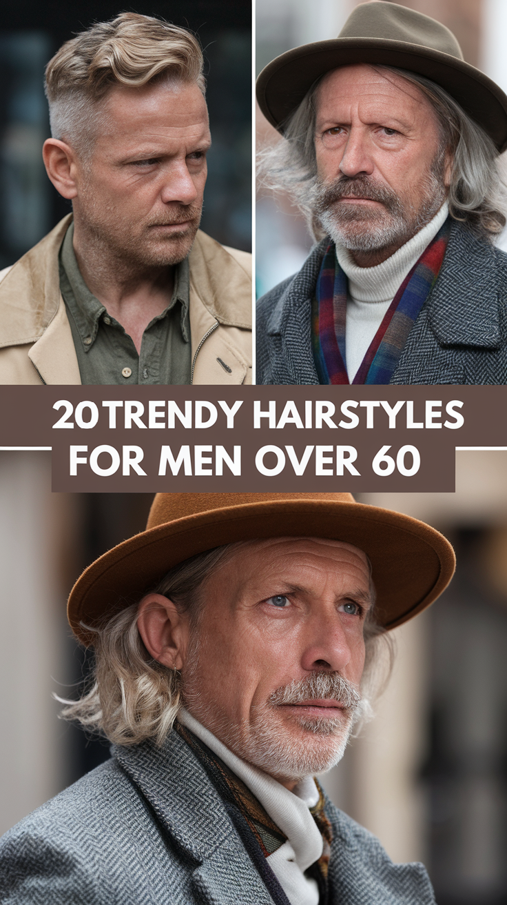 Trendy Hairstyles for Men Over 60 - 2025: 21 Popular Short, Long, and Thinning Hair Ideas