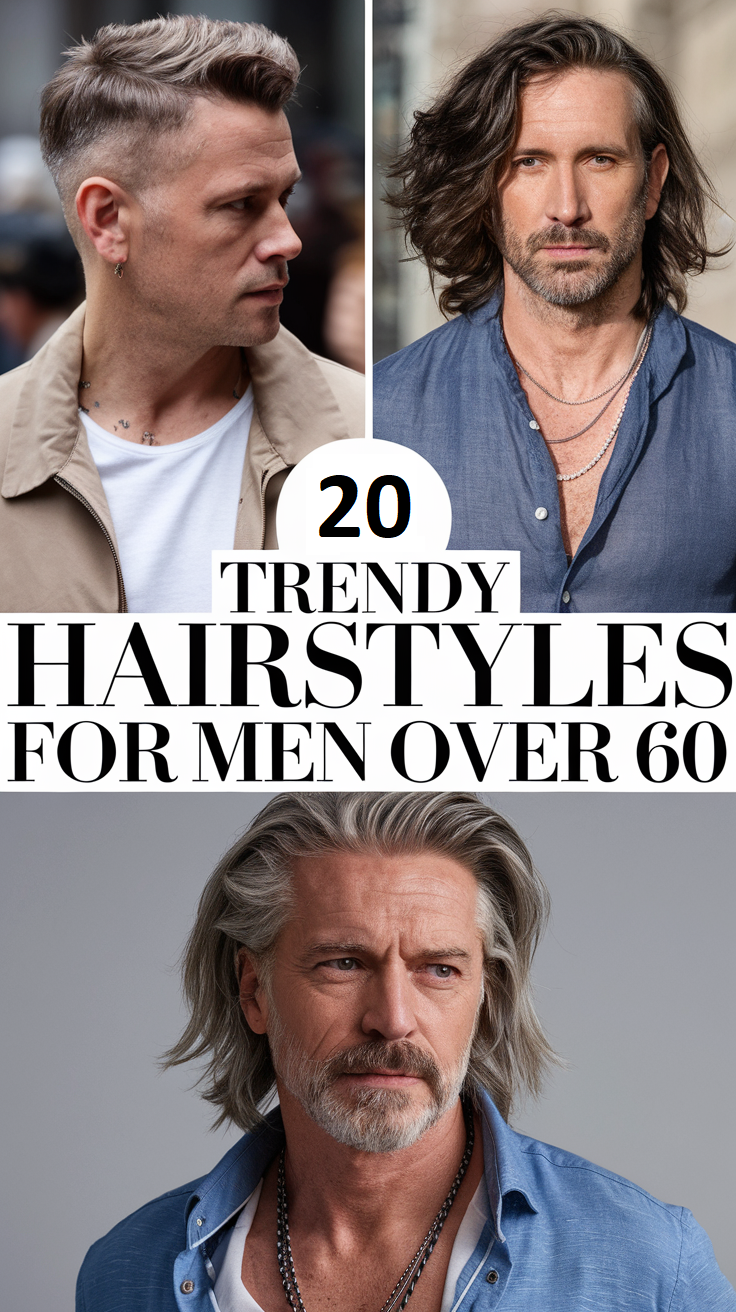 Trendy Hairstyles for Men Over 60 - 2025: 21 Popular Short, Long, and Thinning Hair Ideas