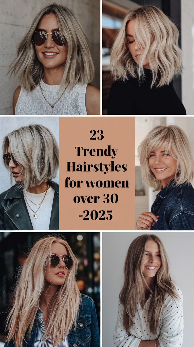 Trendy Hairstyles for Women Over 30 - 2025: 23 Ideas Best Short, Medium & Long Look