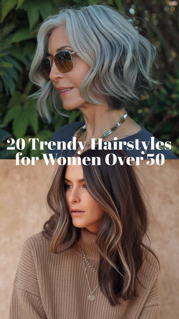 Trendy Ideas Hairstyles for Women Over 50 - 2025: 20 Stylish Cuts Including Bobs & Shags