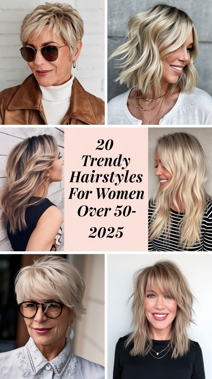 Trendy Ideas Hairstyles for Women Over 50 - 2025: 20 Stylish Cuts Including Bobs & Shags