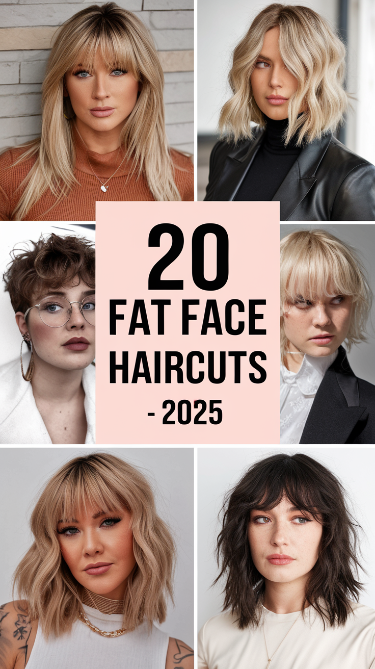 Top Fat Face Haircuts for 2025: 20 Ideas Best Styles for Double Chins and All Hair Types