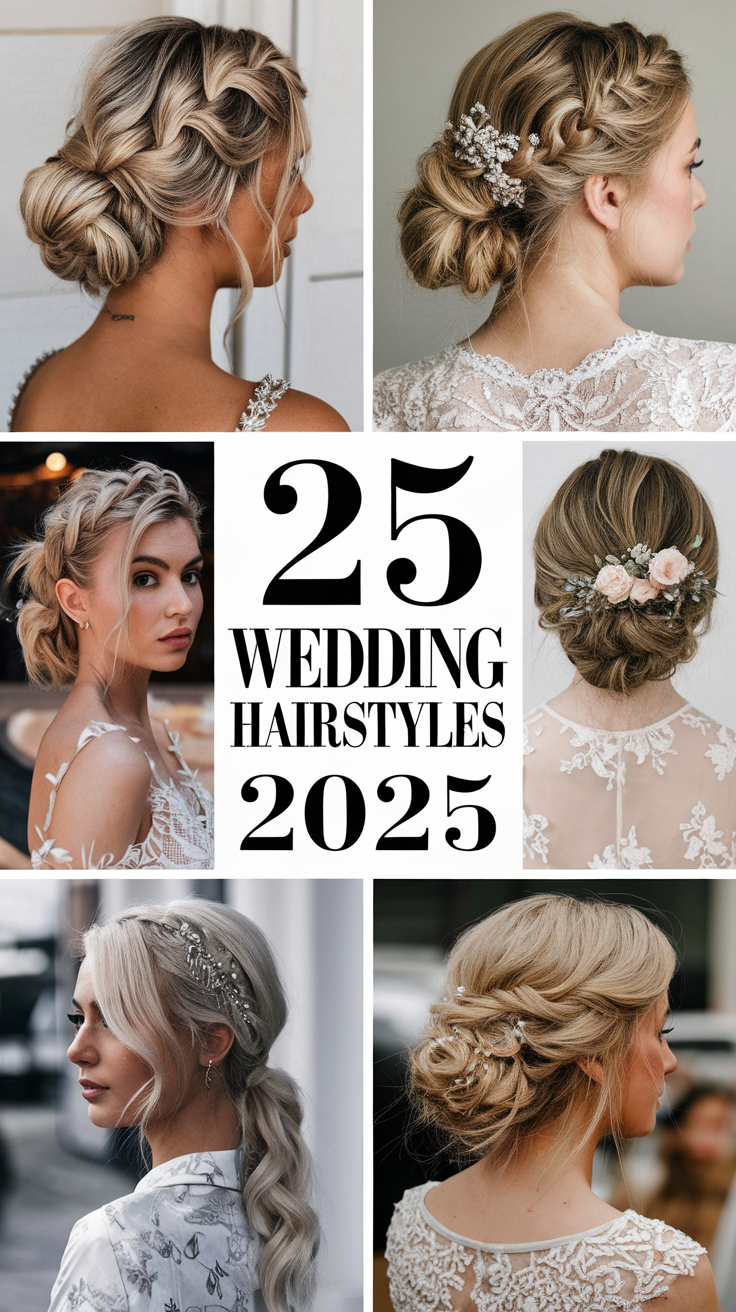 25 Stunning Wedding Hairstyles for 2025: Updos, Curls, and Veil Ideas for Every Bride