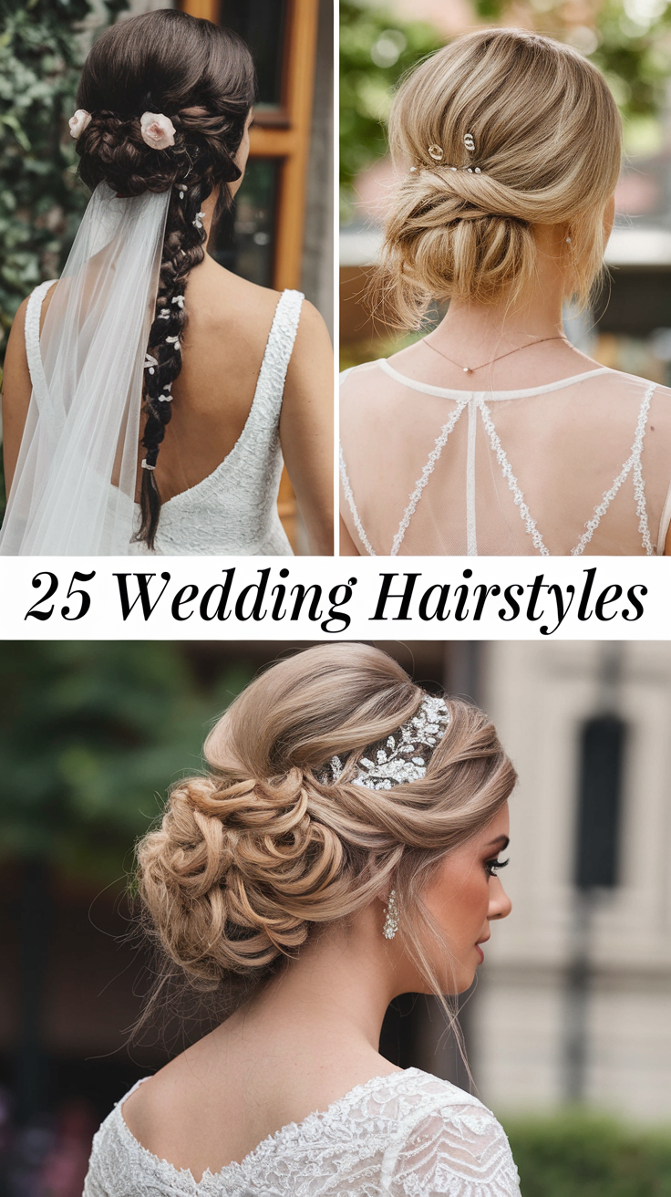 25 Stunning Wedding Hairstyles for 2025: Updos, Curls, and Veil Ideas for Every Bride