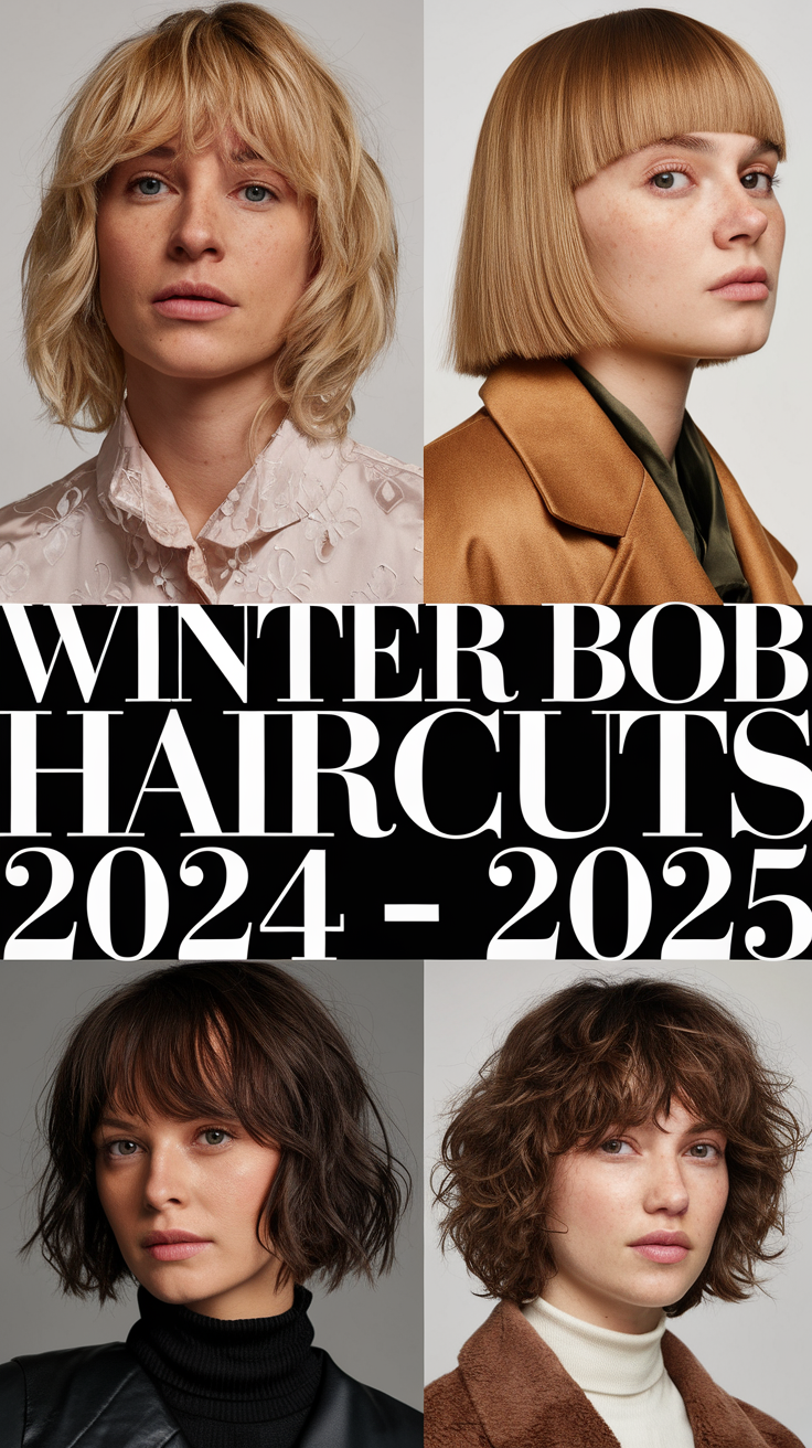 Winter Bob Haircuts 2024 - 2025: 24 Stylish Bob Ideas for All Hair Types