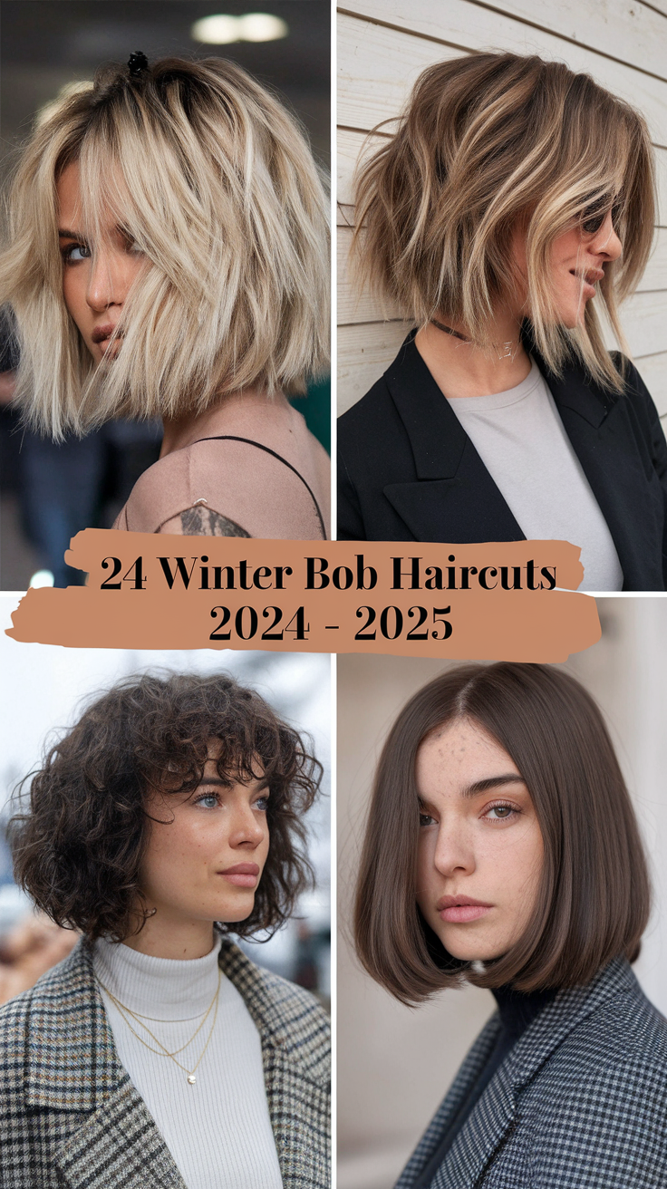 Winter Bob Haircuts 2024 - 2025: 24 Stylish Bob Ideas for All Hair Types