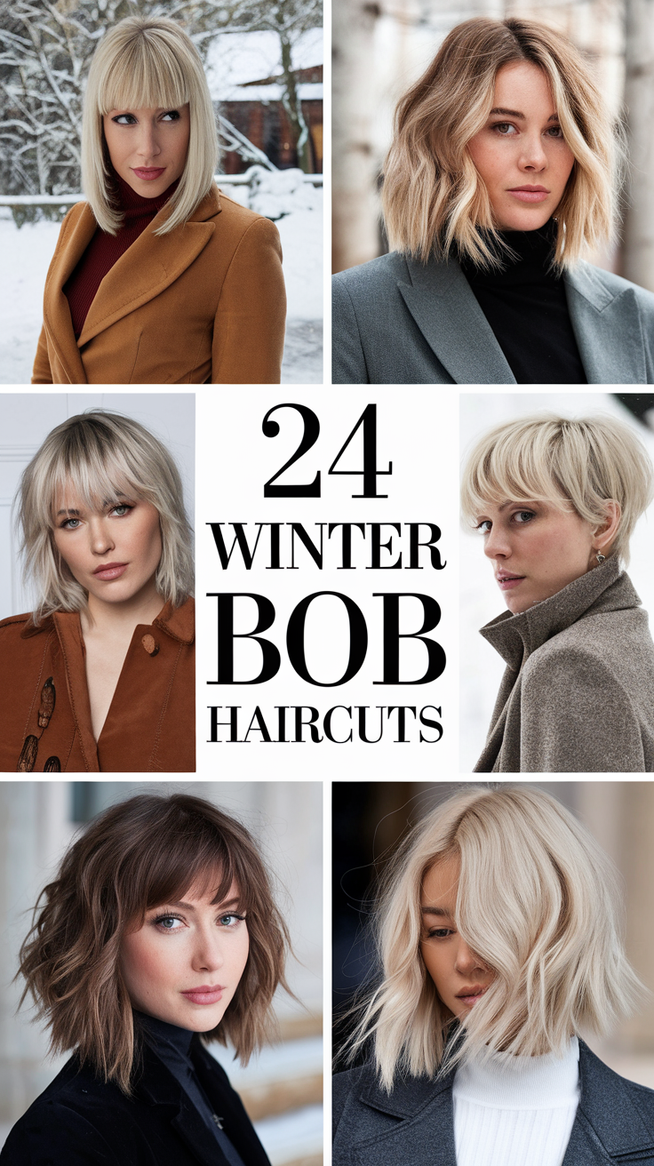 Winter Bob Haircuts 2024 - 2025: 24 Stylish Bob Ideas for All Hair Types