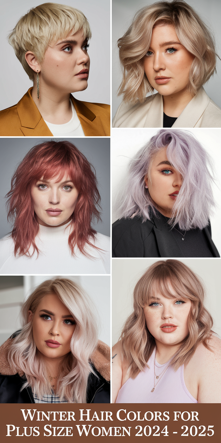 Winter Hair Colors for Plus Size Women 2024 - 2025: 21 Top Trends and Color Ideas