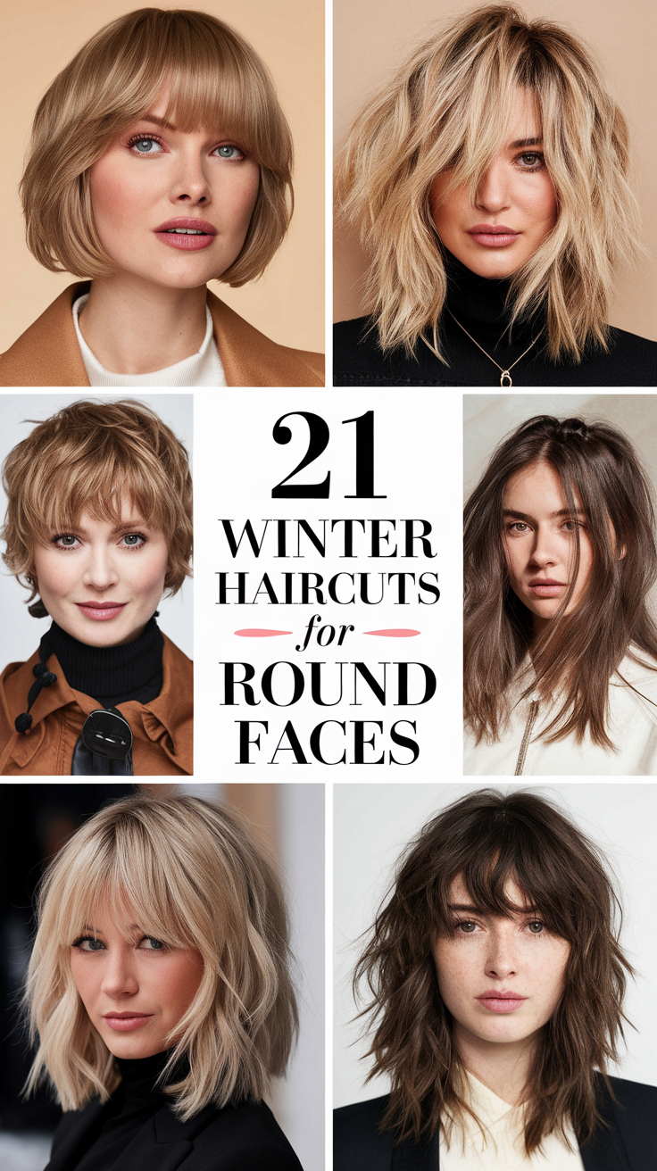 Top Winter Haircuts for Round Faces 2024-2025: 21 Best Styles and Ideas