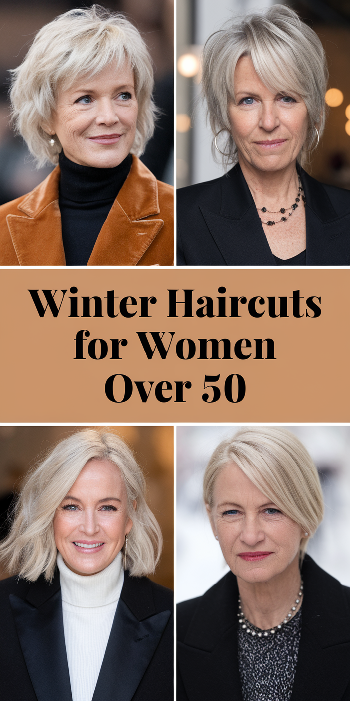 Top 22 Ideas Winter Haircuts for Women Over 50: Short, Pixie, Bob, and Layered Styles