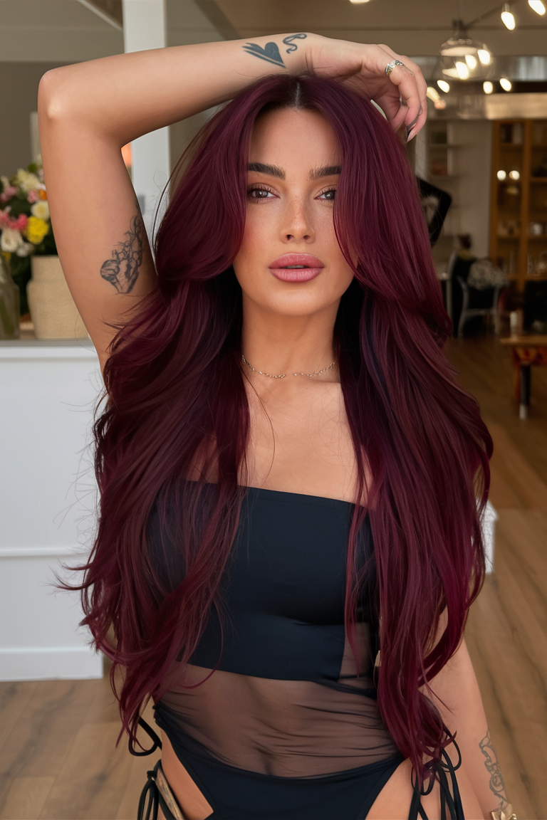 20 Bold Wine Red Hair Color Ideas for 2025: Styles for Brunettes and Beyond