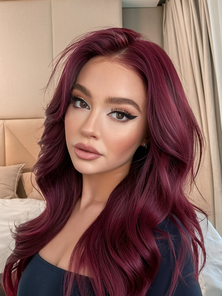 20 Bold Wine Red Hair Color Ideas for 2025: Styles for Brunettes and Beyond