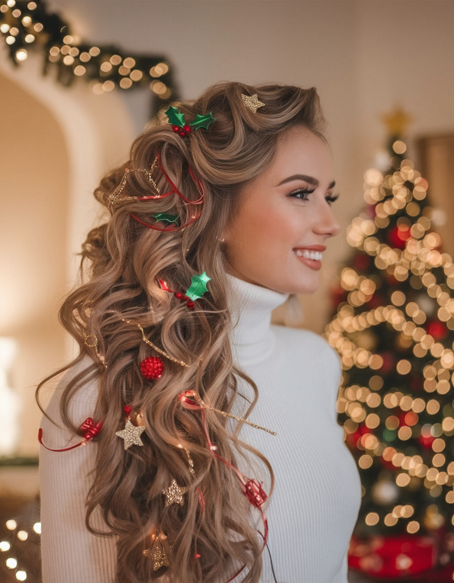 20 Ideas Christmas Party Hairstyles for Short, Medium, and Long Hair