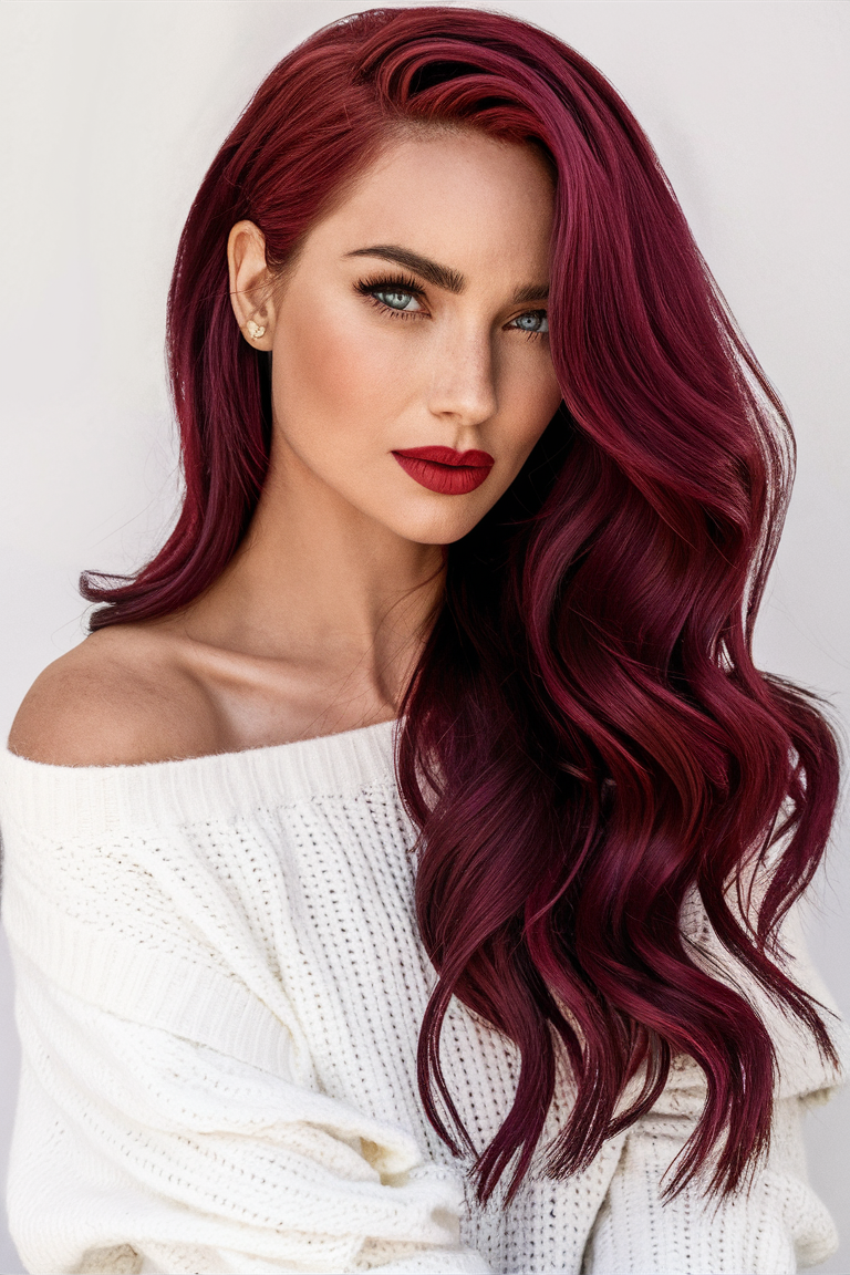 20 Bold Wine Red Hair Color Ideas for 2025: Styles for Brunettes and Beyond