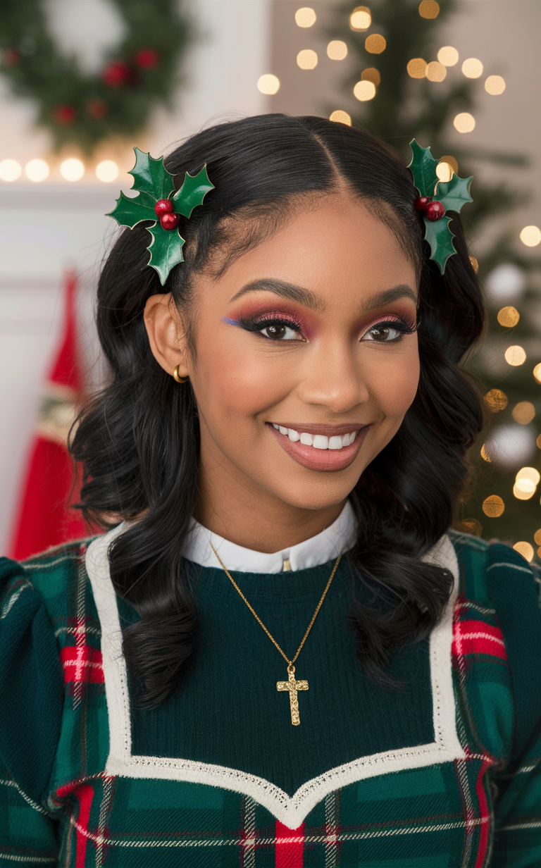 20 Ideas Stunning Christmas Hairstyles for Black Women – Braids, Wigs, and Natural Hair