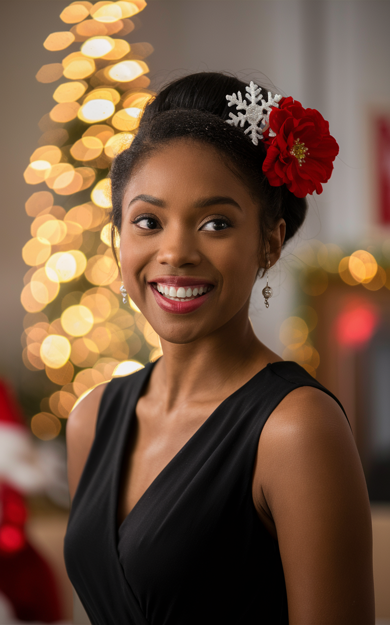 20 Ideas Stunning Christmas Hairstyles for Black Women – Braids, Wigs, and Natural Hair