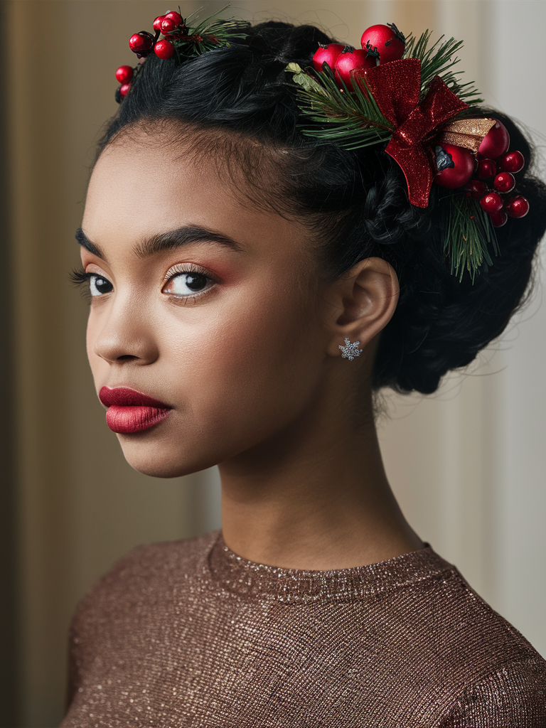 20 Ideas Stunning Christmas Hairstyles for Black Women – Braids, Wigs, and Natural Hair