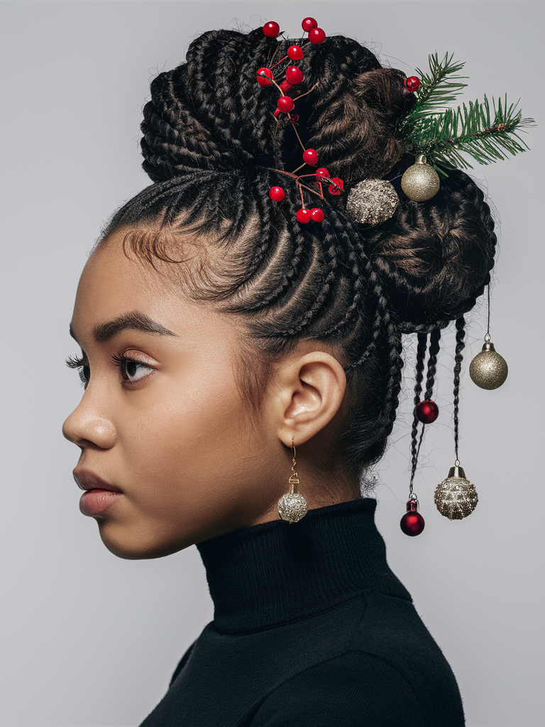 20 Ideas Stunning Christmas Hairstyles for Black Women – Braids, Wigs, and Natural Hair