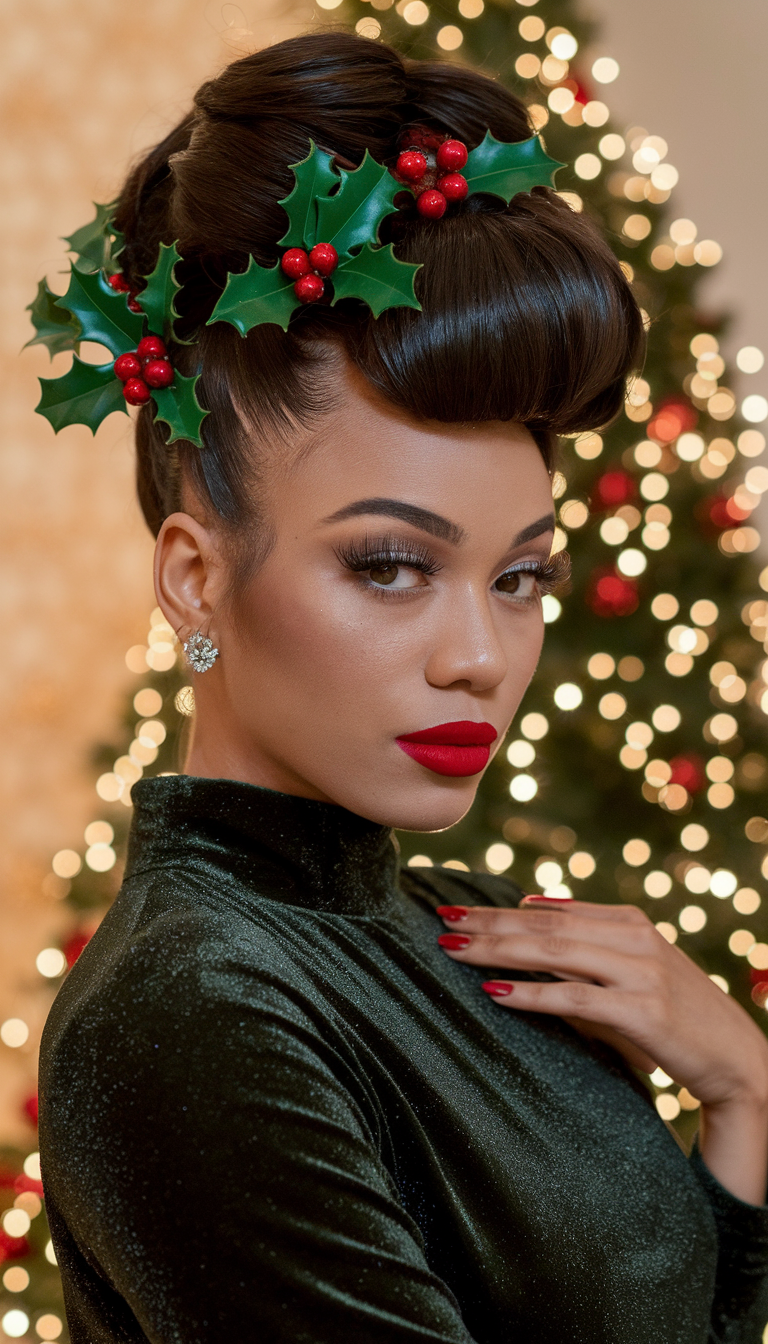 20 Ideas Stunning Christmas Hairstyles for Black Women – Braids, Wigs, and Natural Hair