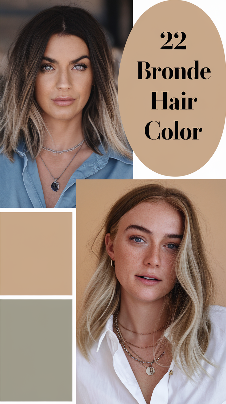 Top 22 Bronde Hair Color Ideas for 2025: Shades of Blonde and Brown