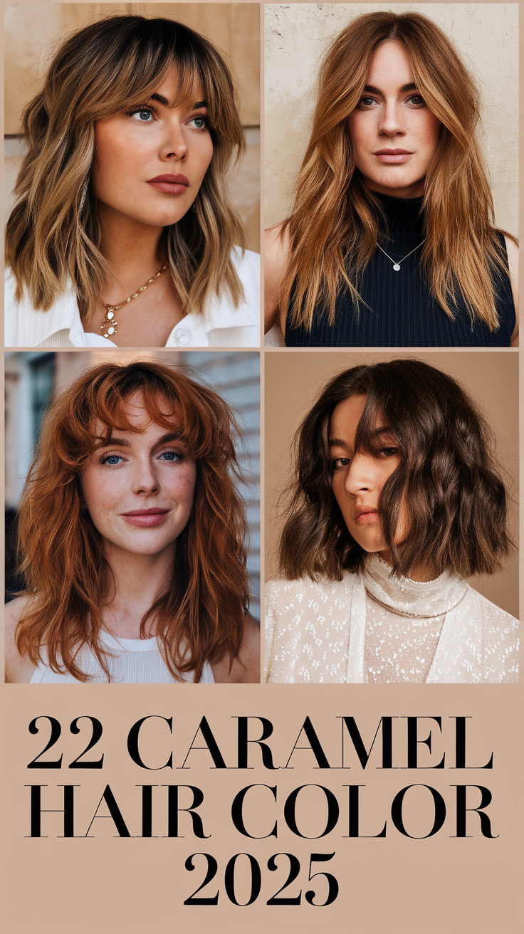 22 Top Caramel Hair Color Ideas for 2025: Highlights, Balayage & Honey Golden Styles