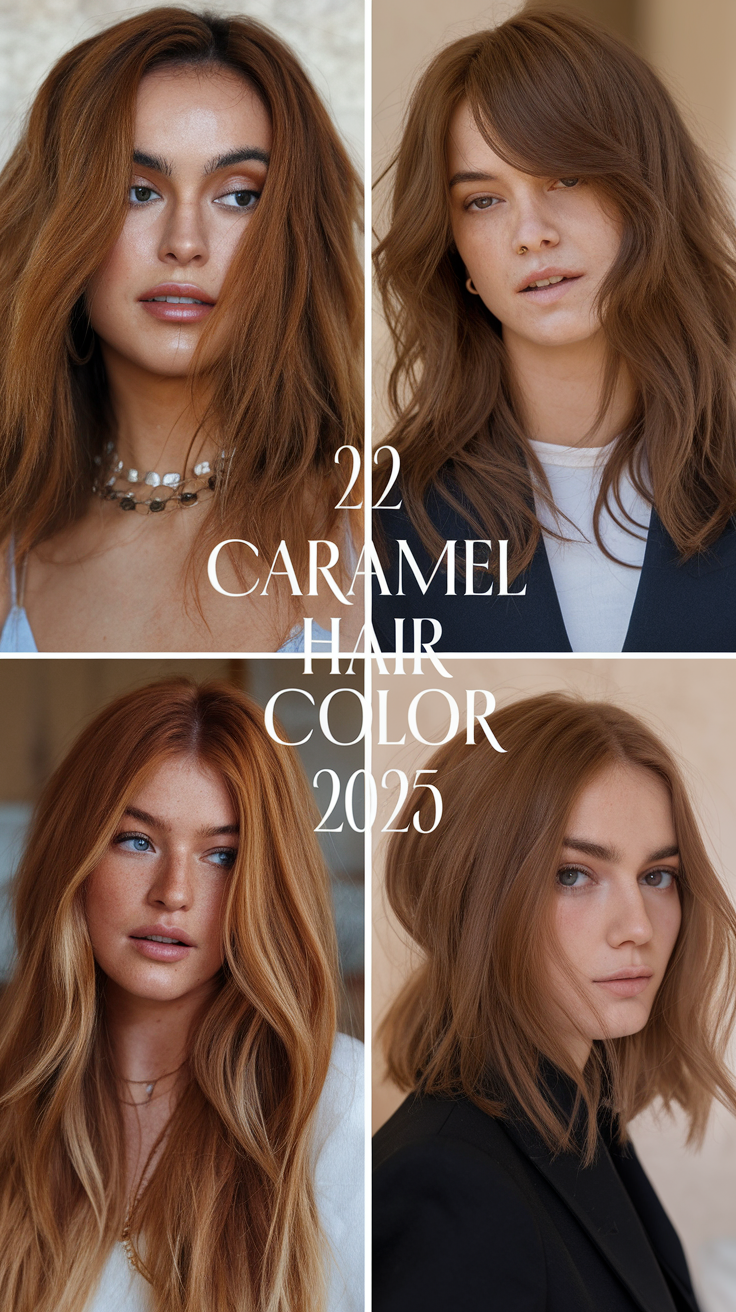 22 Top Caramel Hair Color Ideas for 2025: Highlights, Balayage & Honey Golden Styles