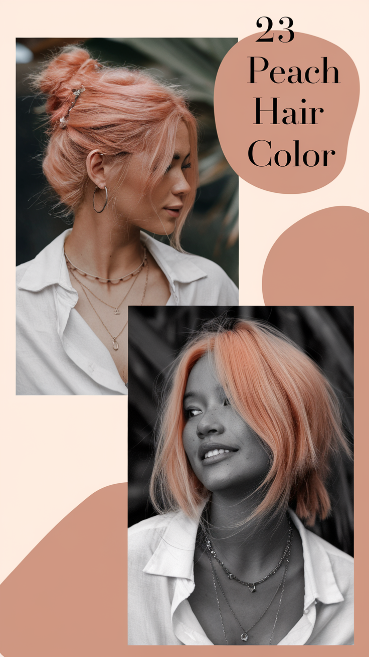 Top 23 Peach Hair Color Ideas for 2025: From Soft Coral Pastel to Bold Rose Gold