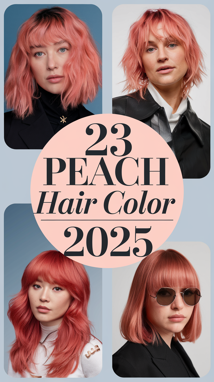 Top 23 Peach Hair Color Ideas for 2025: From Soft Coral Pastel to Bold Rose Gold